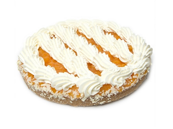 Korst mandarijnenvlaai met slagroom